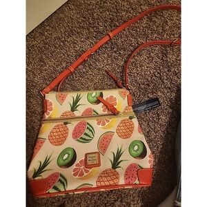 Dooney & Bourke Fruit Salad Tropical‎ Shoulder/ Crossbody Shopper Bag